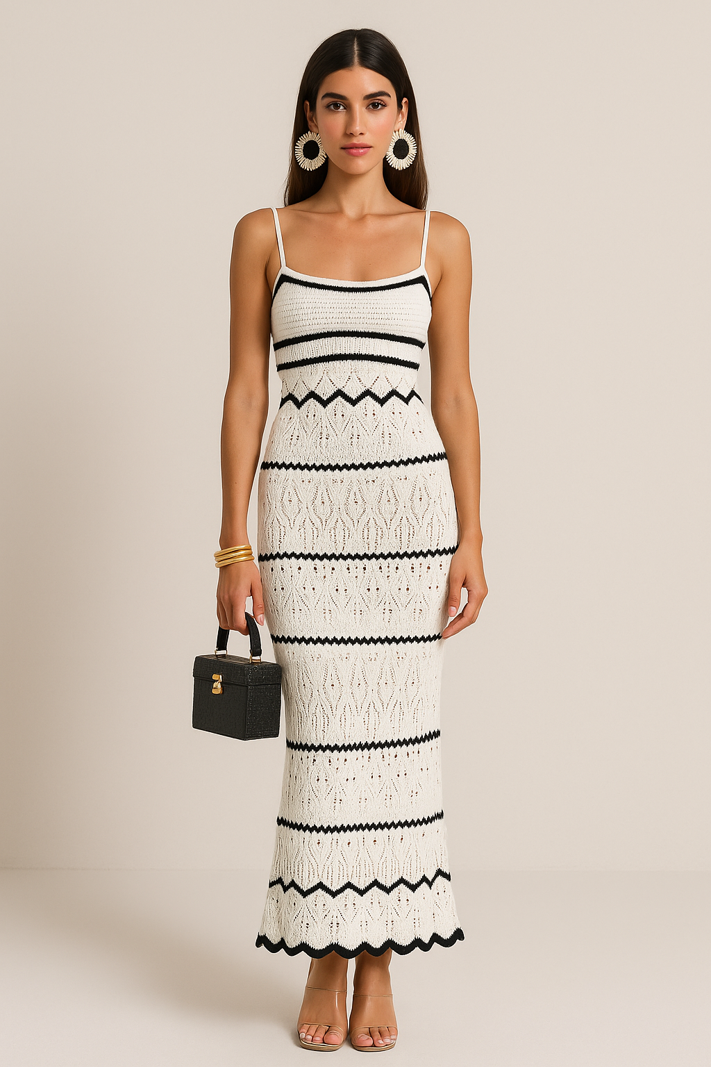 Dlouhé pletené šaty